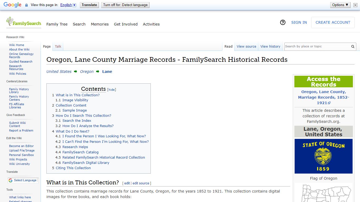 Oregon, Lane County Marriage Records - FamilySearch ...